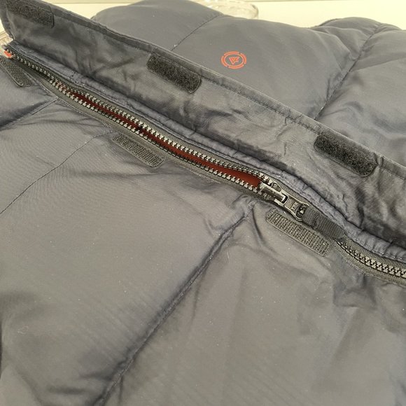 Old Navy Reversible Quilted Puffer Vest Blue Orange Boys Small - Picture 9 of 11